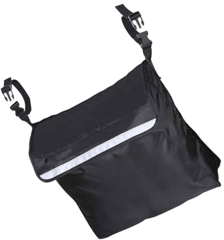Rollstuhl Rucksack Aufbewahrungstasche für Rollstühle mit Haken Schwarz | Polyester, Mehrere Innenfächer, Wetterfest und Leicht zu Befestigen, für Alltag Am Rollstuhl