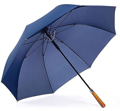 Klassischer Golfschirm, winddicht, automatisches Öffnen, leicht, gerader Stock für Business und Outdoor, blau