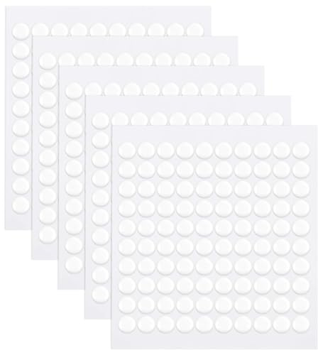 Klettpunkte Selbstklebend, 500 Stück Transparente Klebende Aufkleber