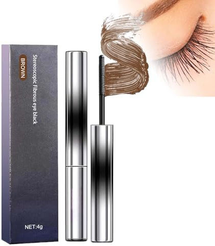 Wimperntusche Wasserfest, Iron Wand Mascara, Neuer Wimperntusche Wasserfest Braun, Panorama Mascara Curling Voluming Eyelash, Smudgeproof, Lang Anhaltende, für Länge und Volumen Eyelash