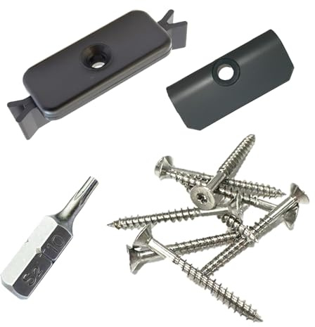 WPC Clips 7 mm inkl. Schrauben +20% Start - End Clips + 1 BIT Befestigung Klammern Montageclip Terrassenclips (200)