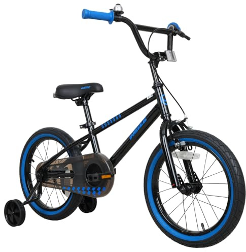 WEIZE Kids Bike, 16 Inch Children Bicycle for Boys & Girls Ages 4-7 Years Old, Rider Height 41-53 Inch, Adjustable Seat & Handlebars, Coaster Brake,Nighthawk