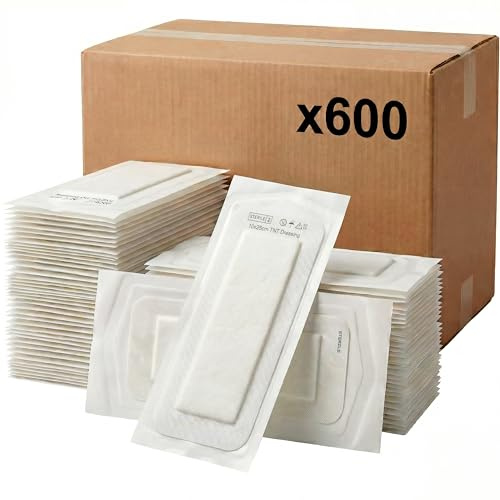 KMINA sårförband steril (600 stycken, 24 lådor à 25) 10 x 25 cm, fleecetyg för kliniska kirurgiska områden