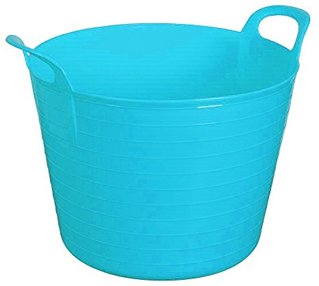 42L LARGE Flexible Colour Rubber Storage Container Bucket Polyethylene Flex Tub - MADE IN U.K.