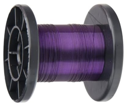 WITTKOWARE 100m Kupferlackdraht auf stabiler Kunststoffspule, Drahtdurchmesser 0,15mm, Farbe violett