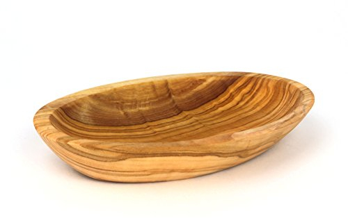 Bol ovale en bois d'olivier, 17 cm