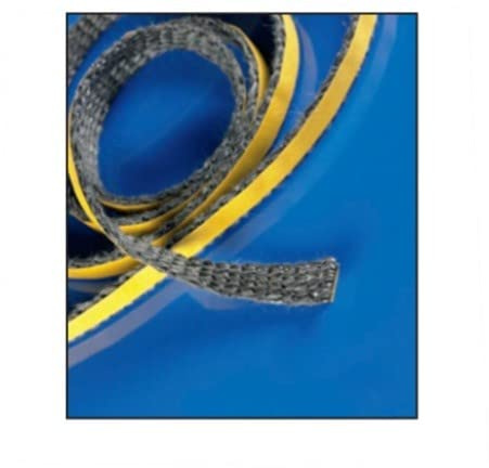 Junta de trenza adhesiva para estufas de pellets y leña, fijación de cristales y puertas negras, 6 x 3 mm