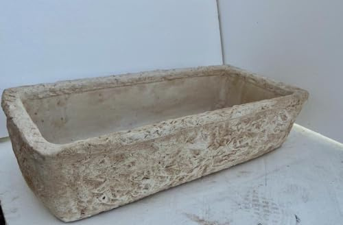LAVELLO IN CEMENTO, LAVABO, FONTANA, MISURE: 80x40 H20 CM.,VASCA UNICA MARRONE SFUMATO