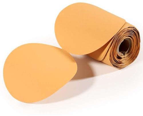 SPEEDWOX 100 Pcs 240 Grit Sandpaper Roll 6 inch Round Sanding Discs Adhesive Back PSA Sticky Back No Hole Stick and Sand Sandpaper for Wood, Auto Body Repair, Marine, Paint, Metal and Plastics