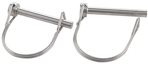 2 Pack Safety Coupler Pin 1/4 x 1.97(6.3mm x 50mm), Full Marine Grade 316 Stainless Steel Heavy Duty Shaft Locking Pin