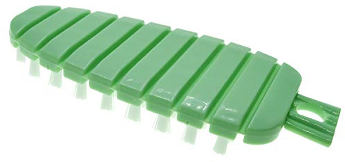 Vegetable and Fruits Brush A0716 Bendable Flexible Veggies Cleaning Scrub Brushes for Carrot Potato Radish, Green
