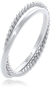Elli Ring Damen Wickel Klassisch Filigran Twisted Trend 925 Silber