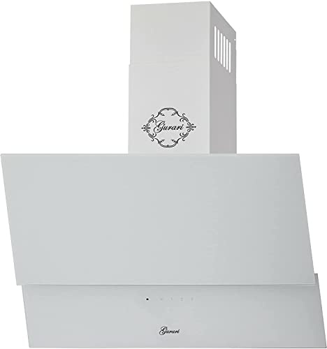 GURARI Dunstabzugshaube 80 cm 268 Wh 8 Prime Wandhaube mit Fernbedienung | Dunstabzug TouchControl mit Timer | Abzugshaube Weiß Glas Abluft/Umluft | EEK A | 1000 m³/h