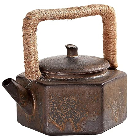 ASHSDI Tetera Marroqui Tetera China de cerámica de 200 ml, Tetera de cerámica portátil para Exteriores. Tetera Turca (Color : C, Size : 11.5 * 10.5cm)
