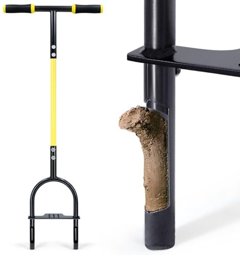 Jardineer Lawn Aerator Hollow Tine for Grass, Soil Compaction, Manual Aerator Lawn Tool Coring with 2 Metal Plugs and Soft Grip