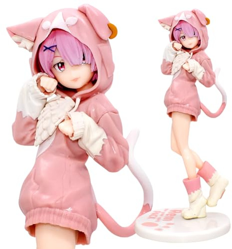 Ra-m Action Figur, Re Zero Figuren, Starting Life in Another World, Anime Modell, 8.2inch Kollektion, Puppe Desktop-Ornamente, Geschenke für Fans, Kinder