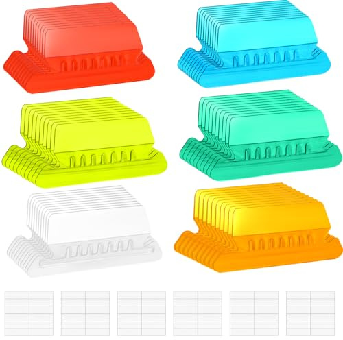 Hanging File Folder Tabs 60PCS Suspension Tabs and Insert Quick Identification Labels Filling Index Dividers Repositionable