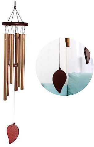 Sosoport Éoliens Métal Suspendus Attrape-Vent Mobile pour Décoration Extérieure Cloches Métalliques pour Jardins Marron