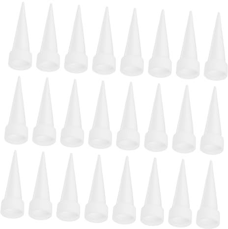 TOKIDNY 100pièces Embouts De Colle Précis Outils De Caulking Pour Application De Colle Embouts à Pointes Flexibles Pour Précision Et Contrôle