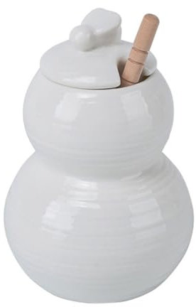LVUNZJCA Honey Jar Ceramic Honey Jar with Wooden Spoon Creative Storage Jar Kitchen for Home Kitchens