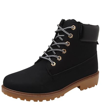 EU 42 Bottes À Lacets Pour Femme Chaussures De Randonnée Chaussures Chaudes Bottes De Ski D'extérieur Épaississement Femme Bottes Chaussure Femme Hiver Confortable Chaudes Chaussures Hiver Femme