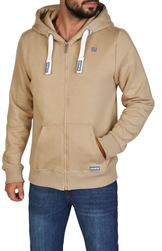 riverso Sweatjacke Herren mit Kapuze Reißverschluss Regular Fit RIVNoah | Kapuzenjacke Hoodie Kapuzenpullover Braun Rot Blau Schwarz Grün Grau Beige S M L XL XXL 3XL 4XL 5XL