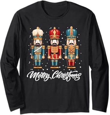 Merry Christmas Nutcracker Ballet Festive Xmas Men Women Long Sleeve T-Shirt