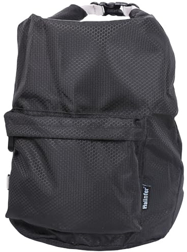 Dog Food Travel Container, Dog Food Storage Black Bag, Kibble Carrier 42 Cups 10L with Storage Front Pocket and Shoulder Strap for Travel, Hiking and Camping