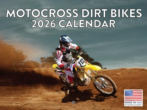 Motocross Dirt Bike Calendar 2026 Dirtbike Motorcycle Monthly Wall Calender 12 Month | American Made In The USA