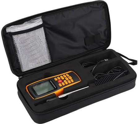 ANKROYU LCD Anemometer, Portable Digital Hot Wire Wind Speed Temperature Anemometer, Hot Wire Anemometer, Wind Speed Meter for Outdoor Activities