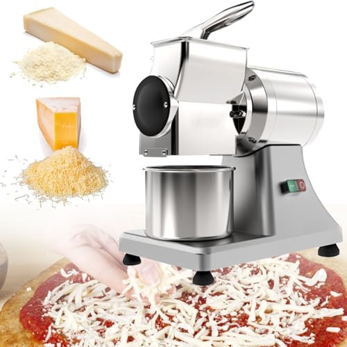 Rallador eléctrico de queso y alimentos, molinillo de acero inoxidable para queso, maní, pan rallado, parmesano, ideal para restaurantes occidentales y cocinas domésticas