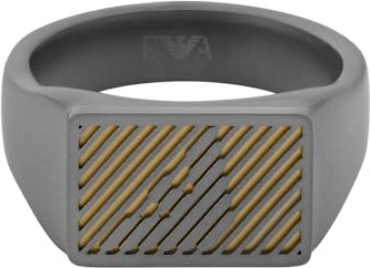 Emporio Armani Herren-Edelstahl-Signet-Ringe