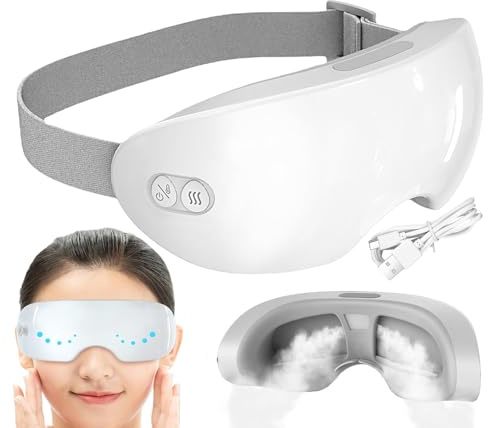 Eye Cover Massager - Eye Therapie Massager, Electric Eyes Relaxation Device | Heat Vibration Compression, Silent Heating Steam Compress Gadget for Sleep Insomnia Travel Airplane Birthday Gift
