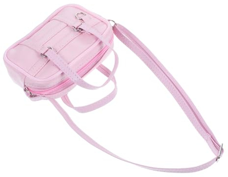 Toddmomy Dockväska i Rosa Pu-material Dekorativ Dockväska Kompatibel med Flera Märken Hållbar Fantasifull Lek och Docktillbehör