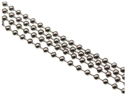 AMENGJ Kugelkette 20 Stück Kugelperlenketten aus Edelstahl mit Verbindungsverschluss for die Schmuckherstellung (DIY)(Ball Beads 4mm)