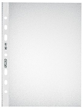 Herlitz 10468585 Prospekthülle A5 Standard genarbt, PP, 0,055 mm, transparent (300 Stück)