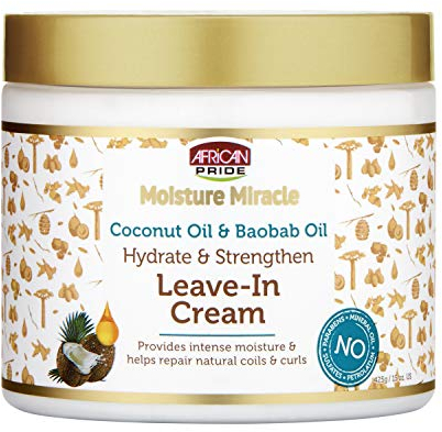 AFRICAN PRIDE MOISTURE COCO & BAOBAB LEAVE – IN - CREMA CURA SENZA RINCAGGIO DI COCO & BAOBAB