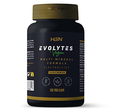 HSN Sales Minerales Evolytes | 120 Cápsulas Vegetales | Electrolitos (Sodio, Magnesio, Potasio, Calcio y Cloruro) | No-GMO, Vegano, Sin Gluten