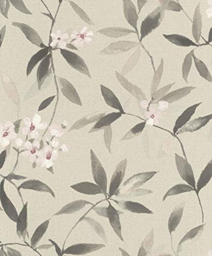 Rasch Tapeten Vliestapete (Natürlich) Beige 10, 05 M x 0, 53 M Poetry 424928