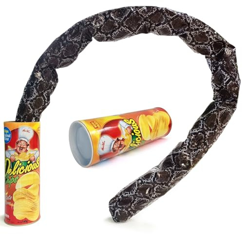 Blppldyci The Potato Chip Snake Can Jump Spring Toy Gift April Fool Day Halloween Party Decoration Jokes in A Gag Prank Large Size (Potato Chip Style)(1pcs)