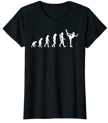 Damen Evolution Figure Skating Eiskunstlaufen Eiskunstläufer Eis T-Shirt