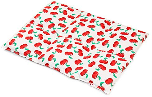 Giraffenland Kirschkernkissen groß 40x30cm 6-Kammer - cherry-white - z.B. Rücken - Bauch - Wärmekissen Körnerkissen für Mikrowelle und Backofen - Kirschkern Kissen 30x40 cherry-white