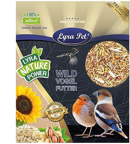 Lyra Pet® | 20 kg Streufutter | Premium Vogelfutter für das Ganze Jahr | Energiereiches Wildvogelfutter | Für Alle Körnerfresser | Mit Vitaminperlen auf Maisbasis | Ideal im Sommer & Winter