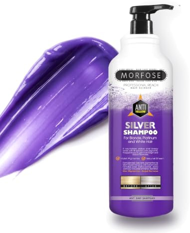 Morfose Silver Shampoo 1000 ml – Anti-Gelbstich Shampoo für blondes, graues & silbernes Haar – Professionelle Pflege & Farbschutz