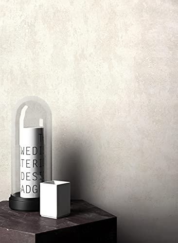 Newroom Vliestapete Beige Betonoptik Uni Industrial Tapete Wohnzimmer | Warmes Beige mit Cremeton, grobe Putzstruktur, Sichtbetonlook verwittert, Landhausstil, ansatzfrei, Wandtapete Esszimmer