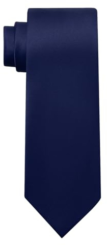 KOOELLE Men's Tie Solid Pure Color Plain Formal Navy Blue Ties For Men