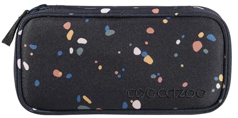 coocazoo Mäppchen „Sprinkled Candy”, schwarz, Federmäppchen, großes Hauptfach, Schlaufen für Zirkel, Geodreieck und Lineal, Stundenplanfach, Stiftehalter, Reißverschlussfach, ab der 3. Klasse