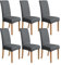 Amazon Basics Stretch Dining Chair Covers, Set of 4, Dark Grey, Solid