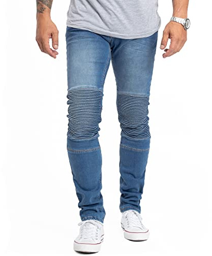 Rock Creek Jeans Herren Hose Slim Fit Denim M75 | Körpernah geschnittene Röhrenjeans, lange Jeanshose für Alltag und Freizeit