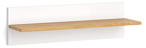 VitaliSpa Wandregal Malia, Weiß, 70 x 20 cm, zur Wandmontage mit offenem Fach für Bücher und Dekoration